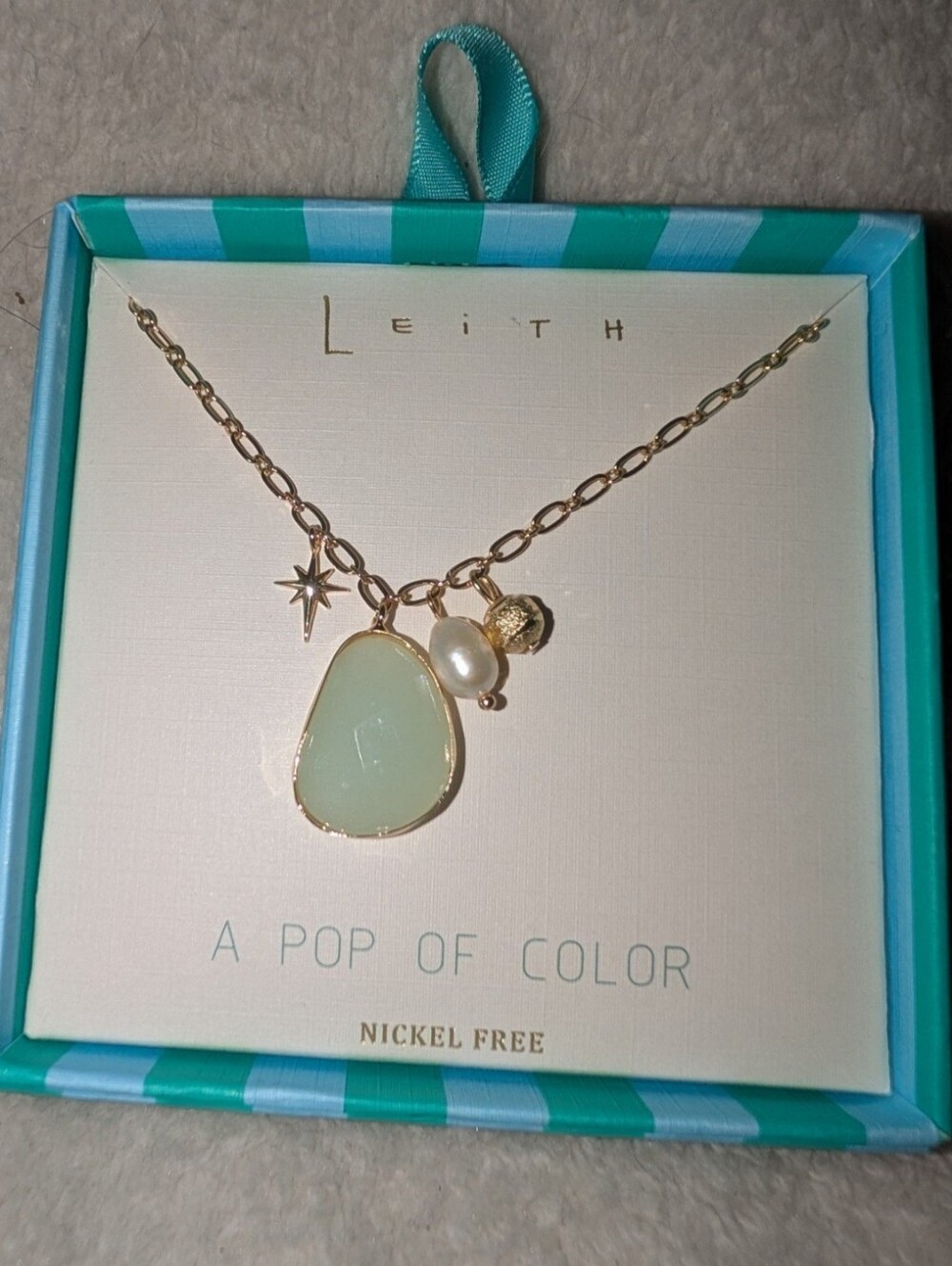 Leith pale green necklace. Nordstrom exclusive